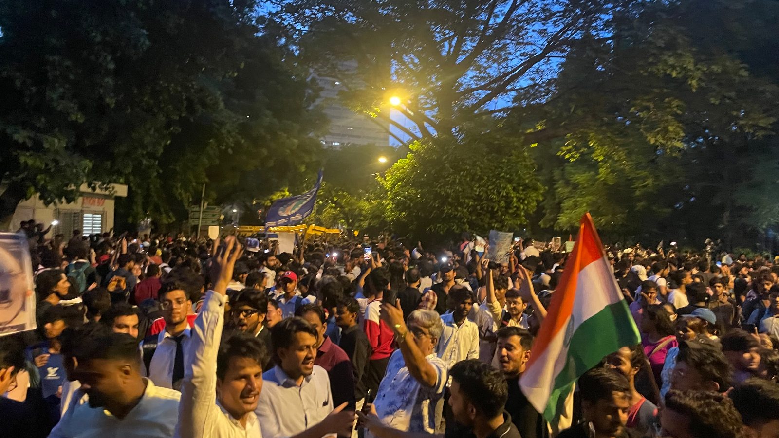 Protesters gathered at Jantar Mantar in New Delhi