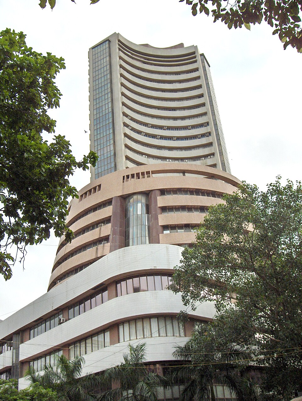 The Bombay Stock Exchange building in Mumbai
