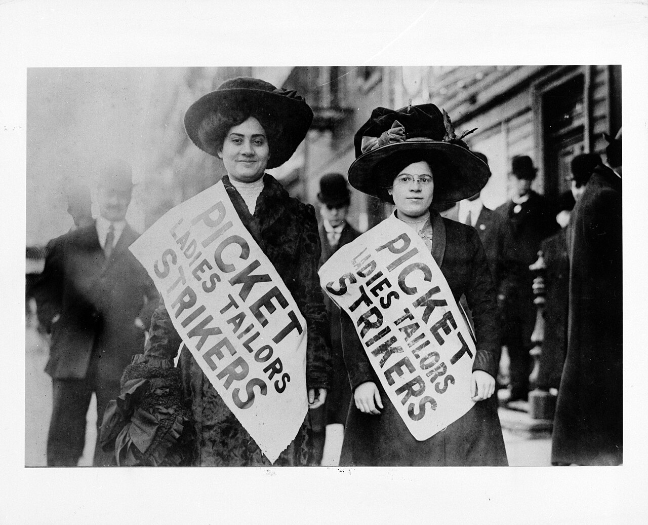 Women striking tailors on a picket line, New York, 1910